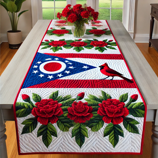 Ohio Bloom Quilted Table Runner NCU0DV5047