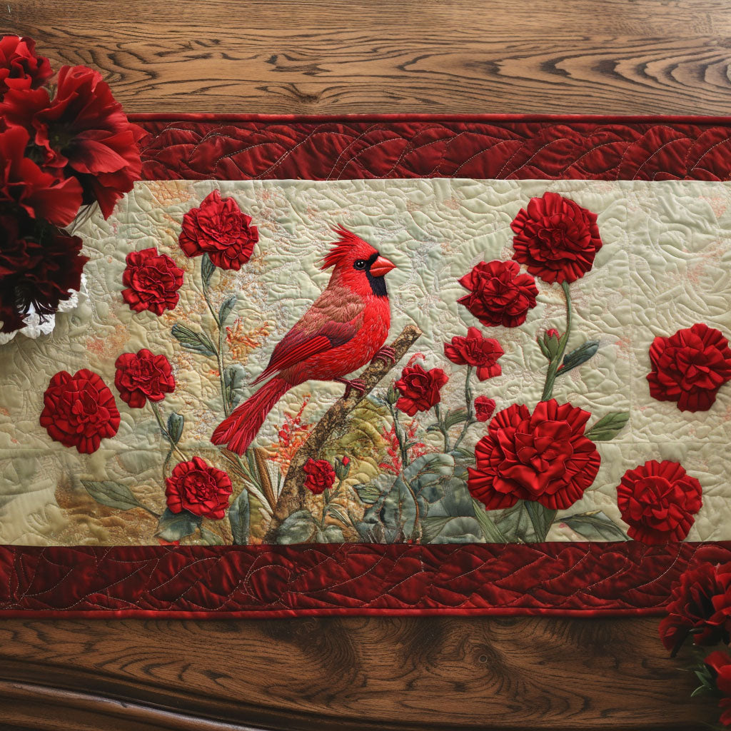 Ohio Carnation Fields Quilted Table Runner NCU0PT6192