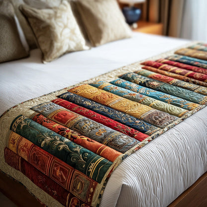 Old Book Haven Quilted Bed Runner NCU0TD1587