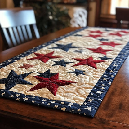 Old Glory Glow Quilted Table Runner NCU0PT5201