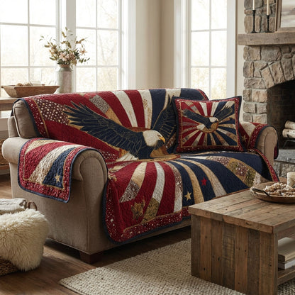 Old Glory Quilted Sofa Cover NCU0DK12194