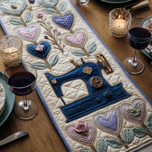 Old Soul Stitch Quilted Table Runner NCU0DV9094