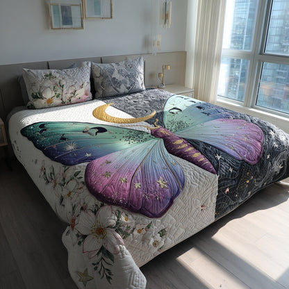 Ombre Moth 3-Piece Quilted Bedding Set NCU0VL3751