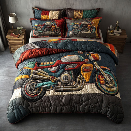 On the Open Road 3-Piece Quilted Bedding Set NCU0PT5706