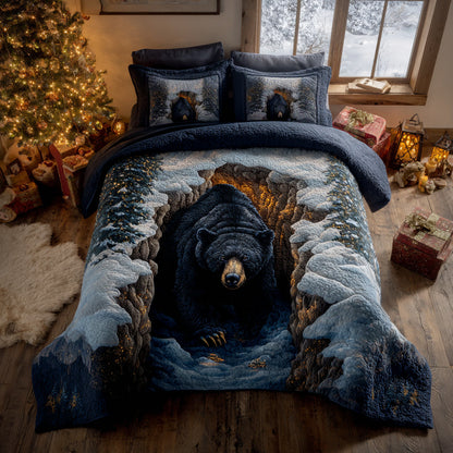 Onyx Bear Den 3-Piece Quilted Bedding Set NCU0HH1414