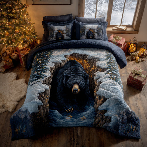 Onyx Bear Den 3-Piece Quilted Bedding Set NCU0HH1414