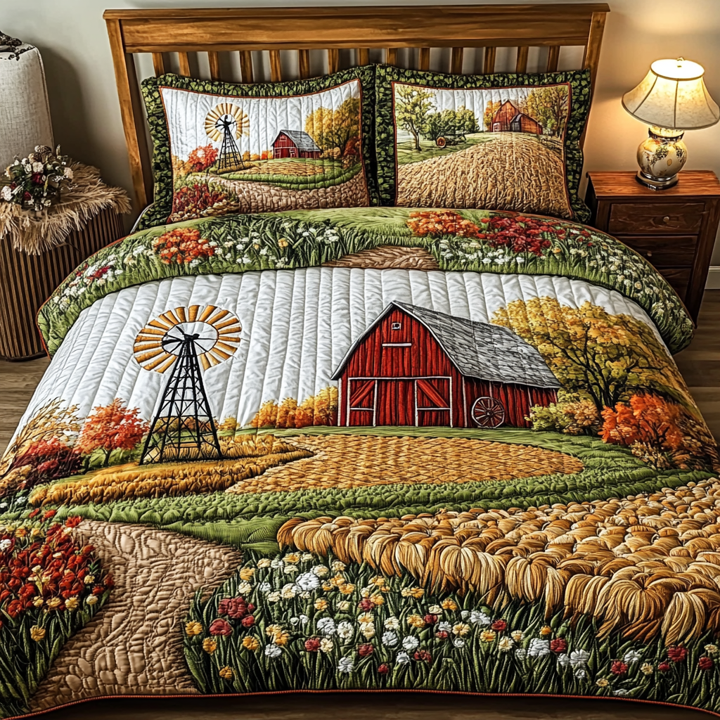 Open Pastures 3-Piece Quilted Bedding Set NCU0DK6687