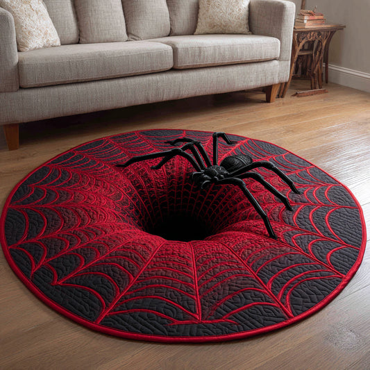 Optical Spider Quilted Round Mat NCU0HH592