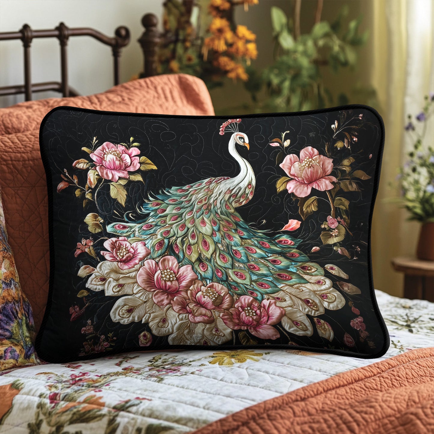 Opulent Grace Quilted Bedding Pillow Case NCU0PT5428