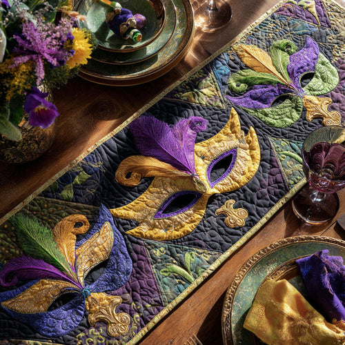 Opulent Carnival Dreams Quilted Table Runner NCU0PT11104