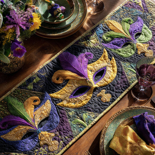 Opulent Carnival Dreams Quilted Table Runner NCU0PT11104
