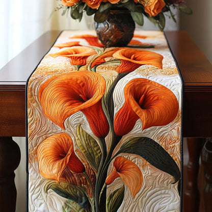 Orange Calla Elegance Quilted Table Runner NCU0NT5214