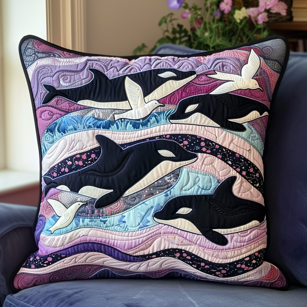 Orca Dreamscape Quilted Pillow Case NCU0DV268