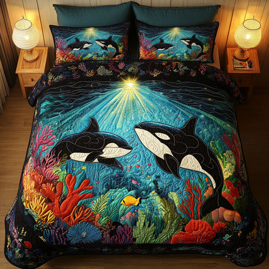 Orca Horizon 3-Piece Quilted Bedding Set NCU0NT6989