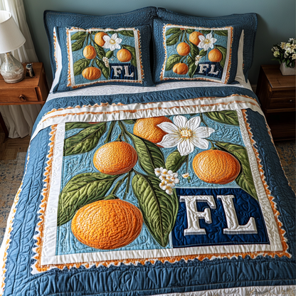 Orchard Haven 3-Piece Quilted Bedding Set NCU0VH4232