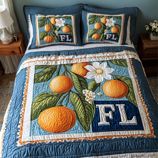 Orchard Haven 3-Piece Quilted Bedding Set NCU0VH4232