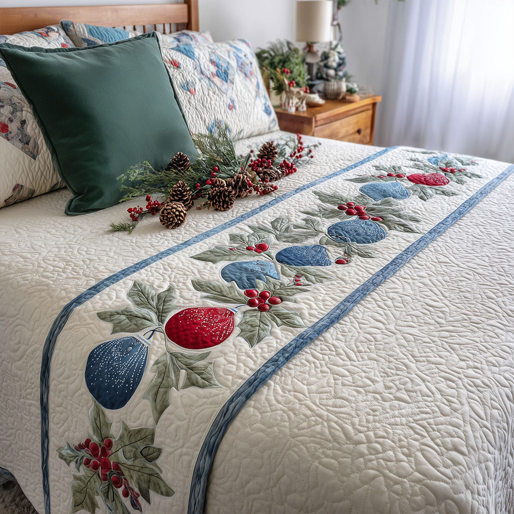 Ornament Glow Quilted Bed Runner NCU0PT9162