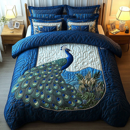 Ornate Feathered Beauty 3-Piece Quilted Bedding Set NCU0NT4875