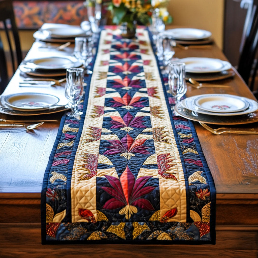 Ornate Lily Quilted Table Runner NCU0PT3649