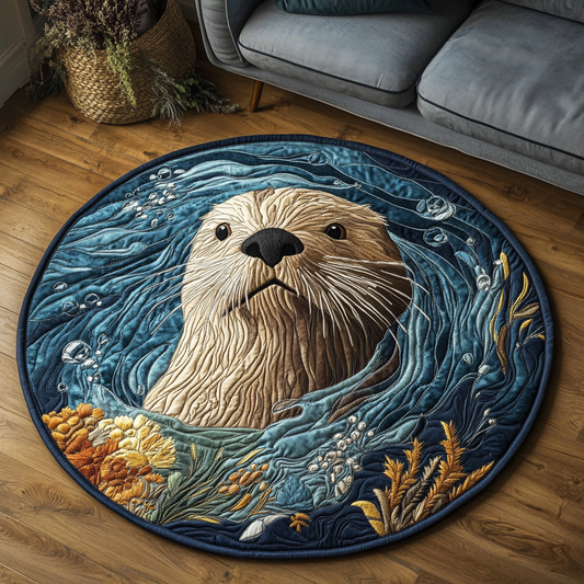 Otter Joy Quilted Round Mat NCU0DK5897
