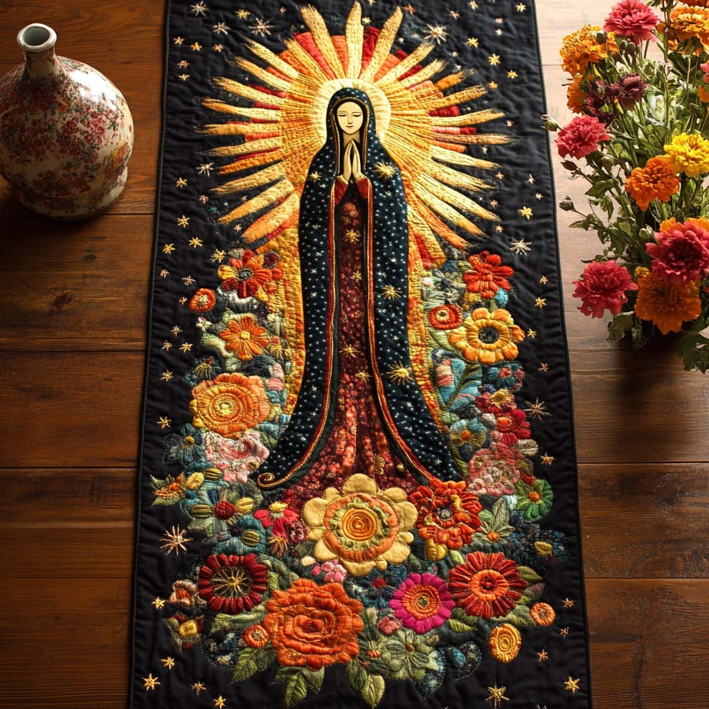 Our Lady Blessing Quilted Table Runner NCU0NT7921
