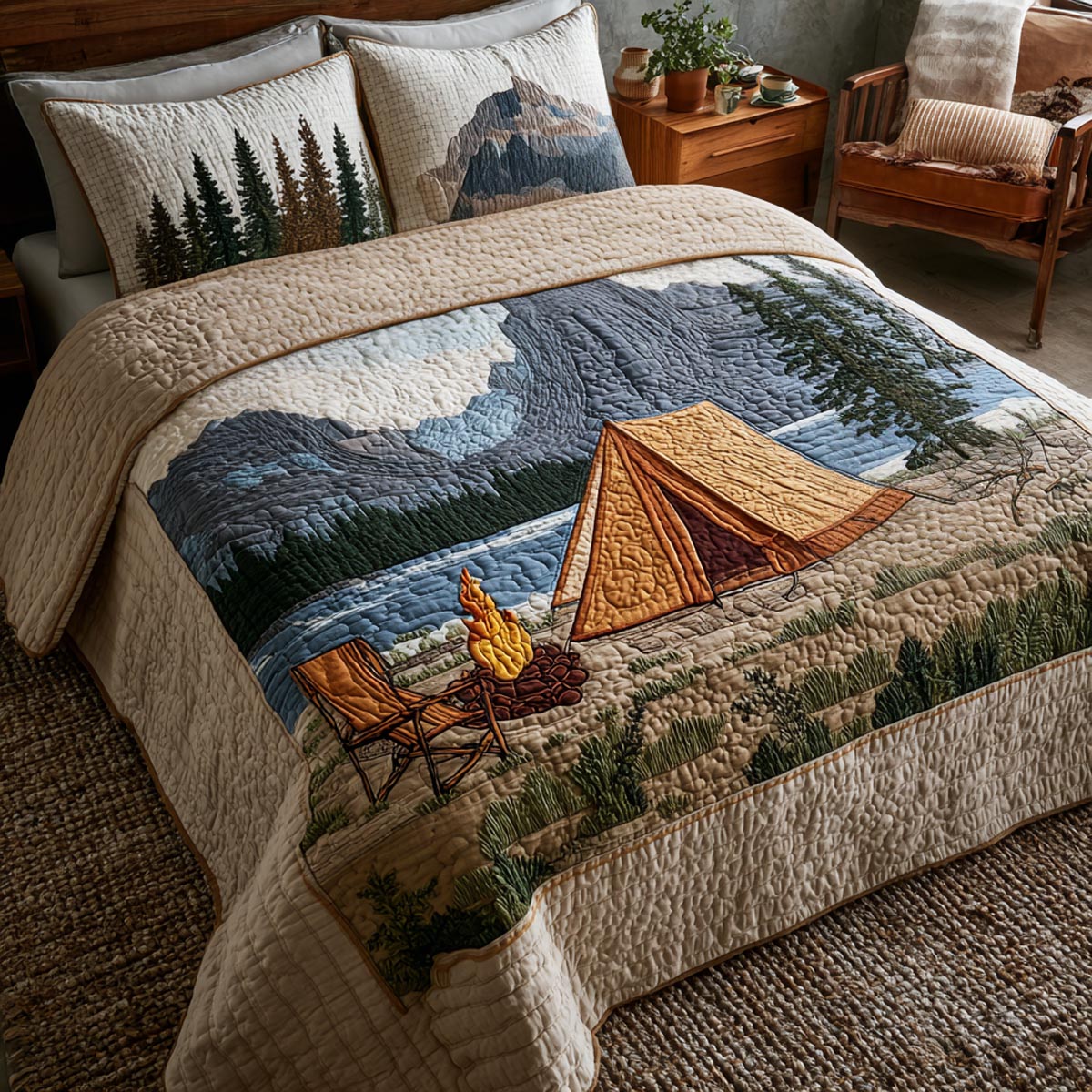 Outdoor Haven 3-Piece Quilted Bedding Set NCU0DV9683