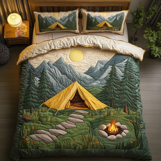 Outdoor Serenity 3-Piece Quilted Bedding Set NCU0DK5546