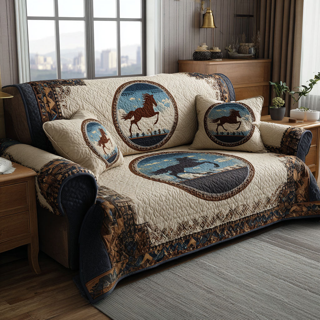 Outlaw Heart Quilted Sofa Cover NCU0PT10228