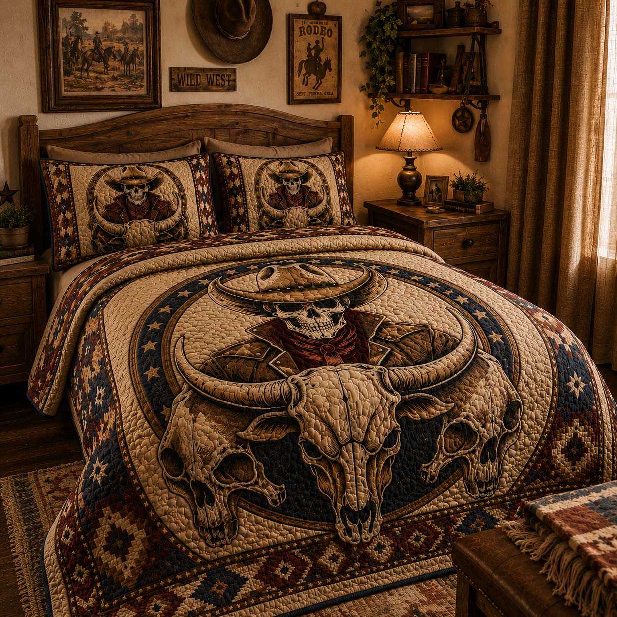 Outlaw Spirit 3-Piece Quilted Bedding Set NCU0QD050