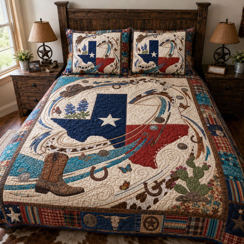Outlaw Trail 3-Piece Quilted Bedding Set NCU0PT11727