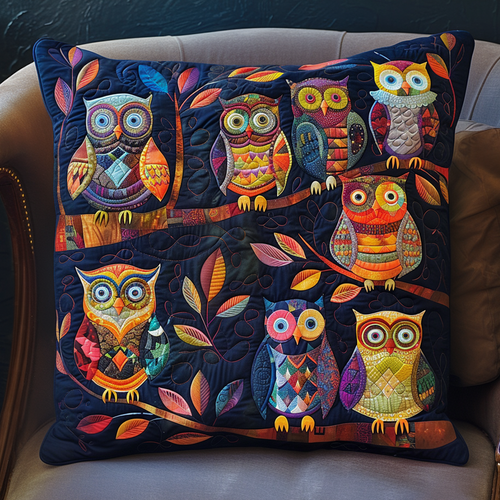 Owl Parade Quilted Pillow Case NCU0NT045