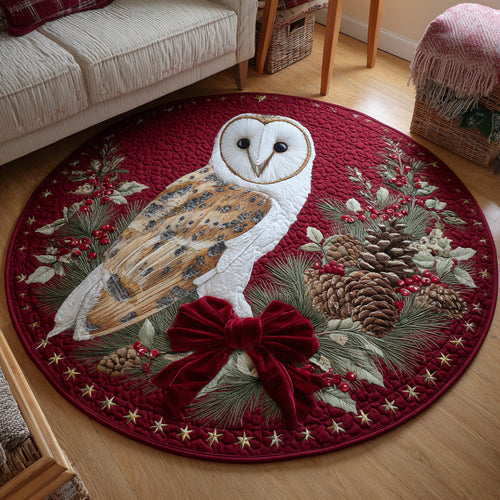 Owl Barn Quilted Round Mat NCU0HH1373