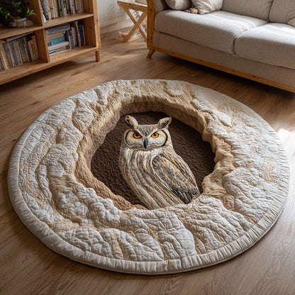 Owl Burrow Quilted Round Mat NCU0HH1374