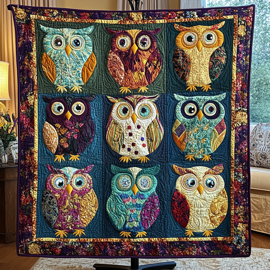 Owl Charm Quilted Blanket NCU0VH1711