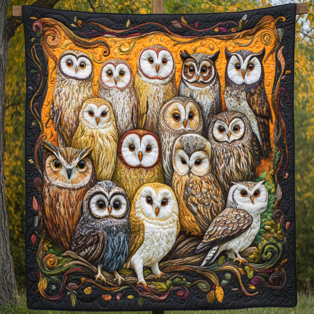 Owl Clan Quilted Blanket NCU0NT6453