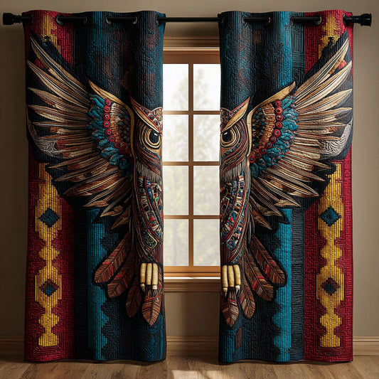 Owl Guard Quilted Curtains NCU0DK11754