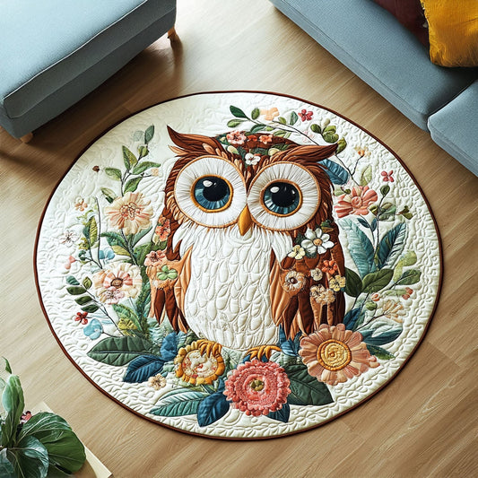 Owl Haven Quilted Round Mat NCU0PT5850