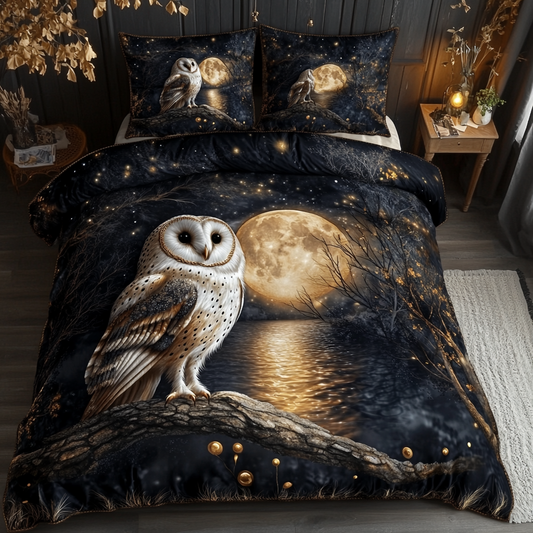 Owl Magic 3-Piece Quilted Bedding Set NCU0DK8607
