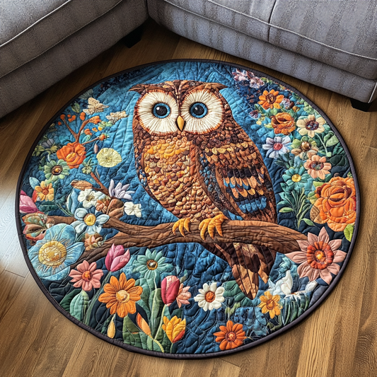 Owl Magic Quilted Round Mat NCU0VH4778