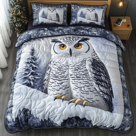 Owl Mystique 3-Piece Quilted Bedding Set NCU0DK8606