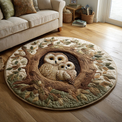 Owl Nest Quilted Round Mat NCU0HH1379