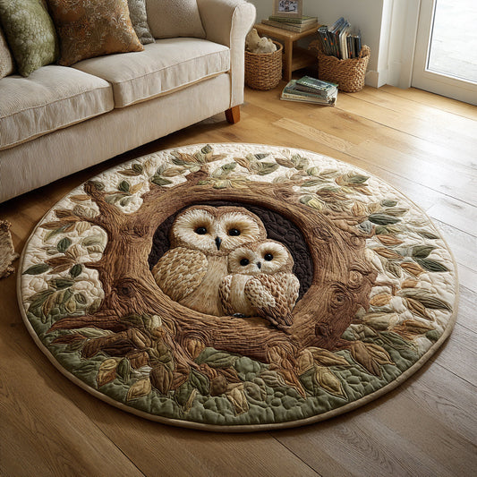 Owl Nest Quilted Round Mat NCU0HH1379