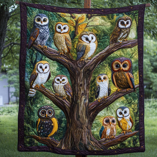 Owl Perch Quilted Blanket NCU0NT6454