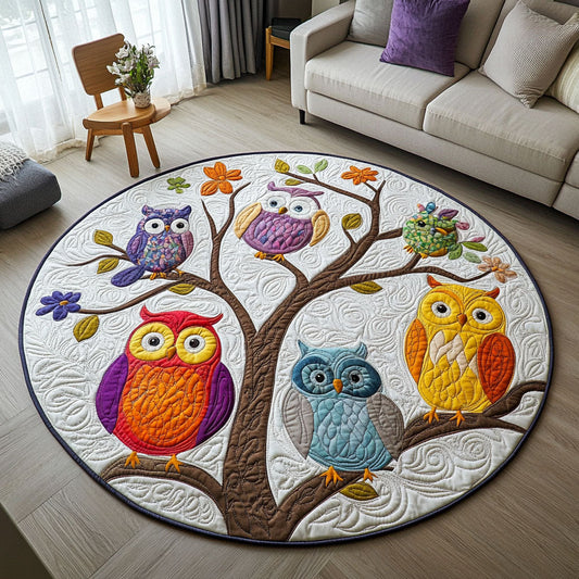 Owl Song Quilted Round Mat NCU0PT5851
