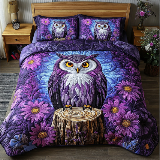 Owl Spirit 3-Piece Quilted Bedding Set NCU0DK8184