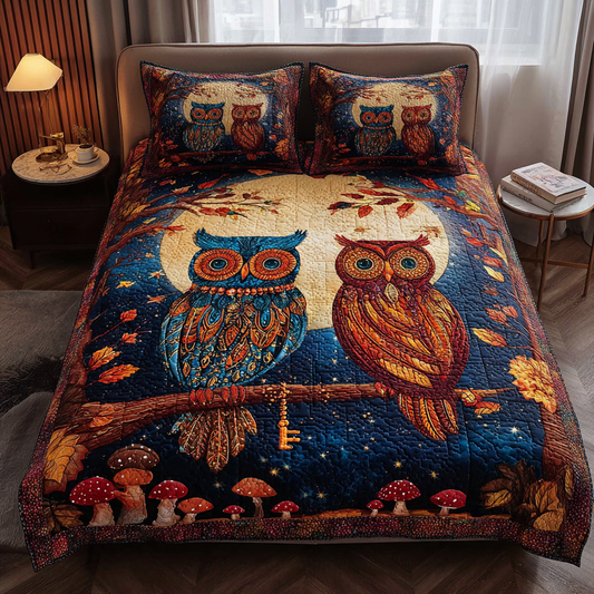 Owl Spirit 3-Piece Quilted Bedding Set NCU0DK8347