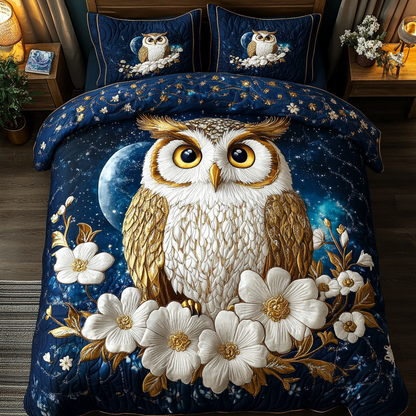 Owl Spirit 3-Piece Quilted Bedding Set NCU0DK8604