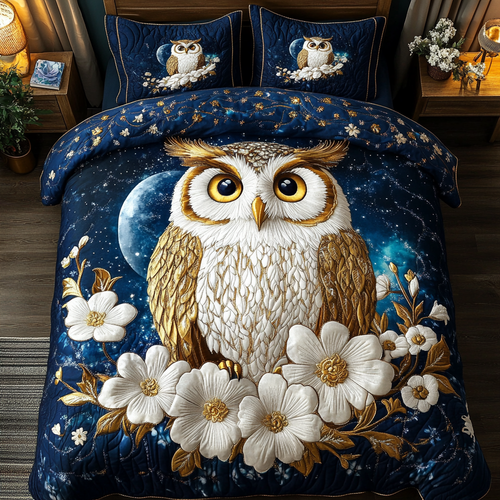 Owl Spirit 3-Piece Quilted Bedding Set NCU0DK8604
