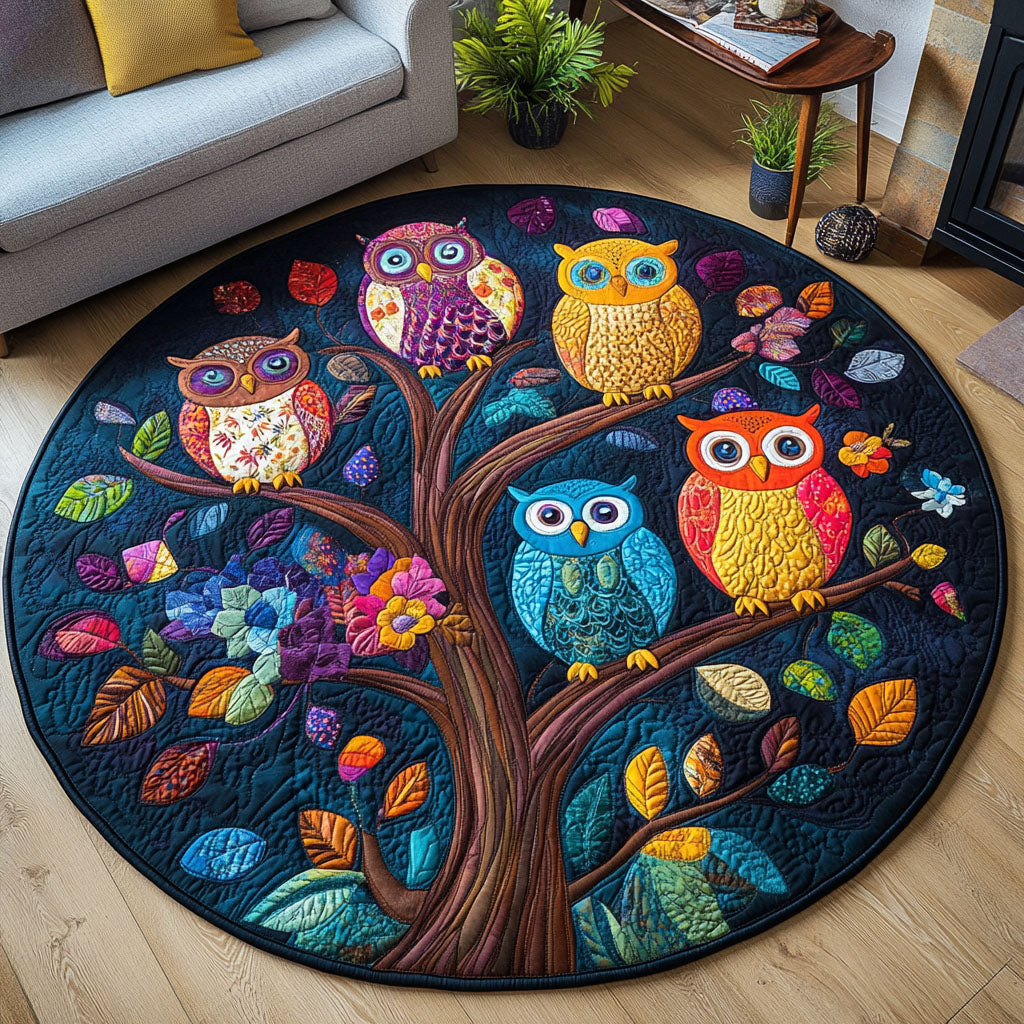 Owl Whisperers Quilted Round Mat NCU0PT5852