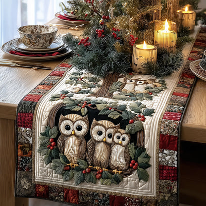 Owl Wonderland Quilted Table Runner NCU0TH3415